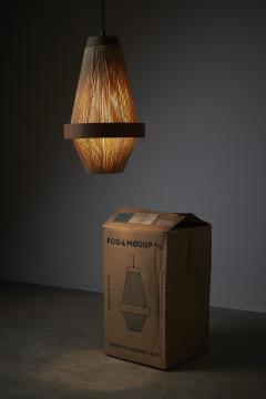  Fog M rup Teak and Rope Pendant Lamp by Ib Fabiansen 1960s - 4500399
