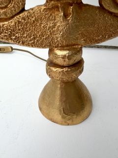Fondica Pair of Lamps Gilt Metal by Pierre Casenove for Fondica France 1990s - 4371009
