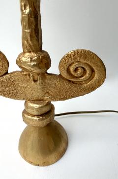 Fondica Pair of Lamps Gilt Metal by Pierre Casenove for Fondica France 1990s - 4371014