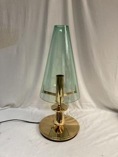  Fontana Arte 1980s Brass and glass lamp attributed to Fontana Art  - 3921876