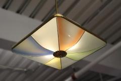  Fontana Arte Fontana Arte Pendant with Colorful Painted Glass - 4153689