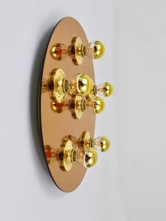  Fontana Arte Fontana Arte Style Gold Bronze Mirror Glass Flush Mount or Sconce Italy 1970s - 4057564