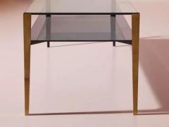  Fontana Arte Fontana Arte pair of coffee tables Model 2341 made of brass glass Italy 1960s - 3919423