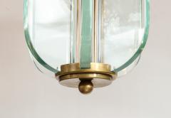  Fontana Arte FontanaArte 1950s Fontana Arte Attributed Brass And Glass Pendant - 3226975