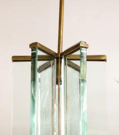  Fontana Arte FontanaArte 1950s Fontana Arte Attributed Brass And Glass Pendant - 3226981