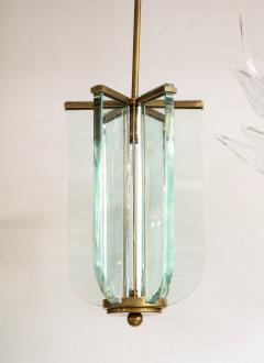  Fontana Arte FontanaArte 1950s Fontana Arte Attributed Brass And Glass Pendant - 3226983