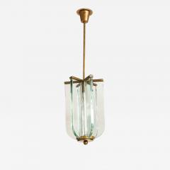  Fontana Arte FontanaArte 1950s Fontana Arte Attributed Brass And Glass Pendant - 3229570