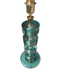  Fontana Arte FontanaArte 1970s Pair of Glass and brass lamps by Fontana Art  - 4502273