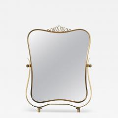  Fontana Arte FontanaArte Brass Dressing or Vanity Table Mirror Attributed to Fontana Arte - 4401761