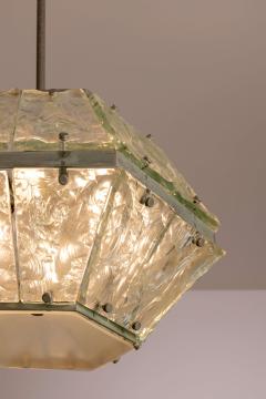  Fontana Arte FontanaArte Brass and hand faceted glass pendant lamp attributed to FontanaArte Italy 1960s - 4205768