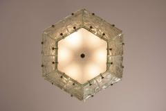  Fontana Arte FontanaArte Brass and hand faceted glass pendant lamp attributed to FontanaArte Italy 1960s - 4205769