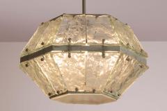  Fontana Arte FontanaArte Brass and hand faceted glass pendant lamp attributed to FontanaArte Italy 1960s - 4205793