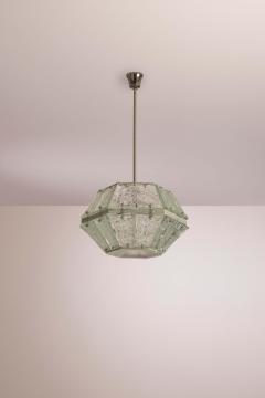  Fontana Arte FontanaArte Brass and hand faceted glass pendant lamp attributed to FontanaArte Italy 1960s - 4205817