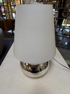  Fontana Arte FontanaArte Chrome Sphere Table Lamp Attributed to Fontana Arte Italy Circa 1970s - 4594127