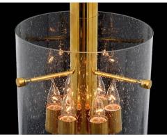  Fontana Arte FontanaArte ELEGANT BRASS CHANDELIER IN THE MANNER OF FONTANA ARTE - 3212657