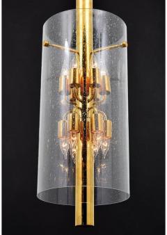  Fontana Arte FontanaArte ELEGANT BRASS CHANDELIER IN THE MANNER OF FONTANA ARTE - 3212663