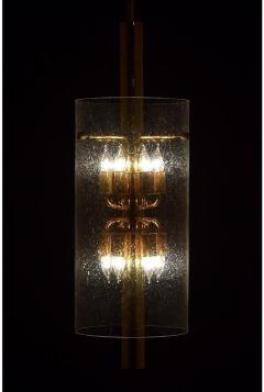  Fontana Arte FontanaArte ELEGANT BRASS CHANDELIER IN THE MANNER OF FONTANA ARTE - 3212664