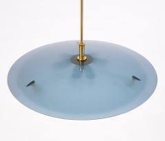  Fontana Arte FontanaArte Fontana Arte Blue Glass Pendant Chandelier Italy 1950s - 4517794