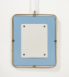  Fontana Arte FontanaArte Fontana Arte Blue Glass and Brass Wall Mirror circa 1950 - 3928076