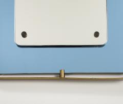  Fontana Arte FontanaArte Fontana Arte Blue Glass and Brass Wall Mirror circa 1950 - 3928081