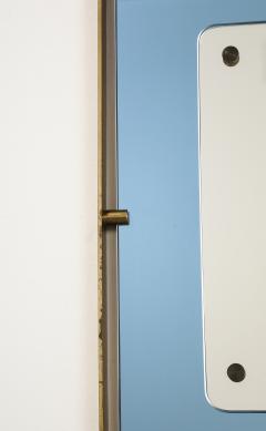  Fontana Arte FontanaArte Fontana Arte Blue Glass and Brass Wall Mirror circa 1950 - 3928082