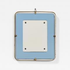  Fontana Arte FontanaArte Fontana Arte Blue Glass and Brass Wall Mirror circa 1950 - 3930732