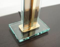  Fontana Arte FontanaArte Fontana Arte Glass Brass Table Lamp Italy C 1960s - 4534879