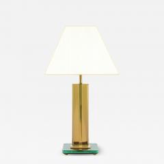  Fontana Arte FontanaArte Fontana Arte Glass Brass Table Lamp Italy C 1960s - 4534932