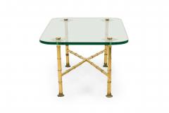  Fontana Arte FontanaArte Fontana Arte Italian Mid Century Brass and Glass Low Coffee Table - 4273072