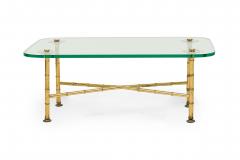  Fontana Arte FontanaArte Fontana Arte Italian Mid Century Brass and Glass Low Coffee Table - 4273074