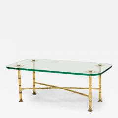  Fontana Arte FontanaArte Fontana Arte Italian Mid Century Brass and Glass Low Coffee Table - 4279181