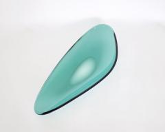  Fontana Arte FontanaArte Fontana Arte Italian Oval Elongated Curved Glass Dish Centerpiece - 3050391