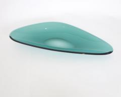  Fontana Arte FontanaArte Fontana Arte Italian Oval Elongated Curved Glass Dish Centerpiece - 3050418