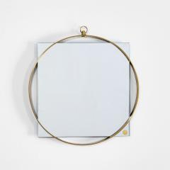  Fontana Arte FontanaArte Fontana Arte Little Hanging Mirror with Brass Frame 50s - 3204930