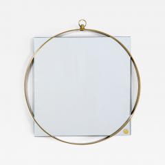  Fontana Arte FontanaArte Fontana Arte Little Hanging Mirror with Brass Frame 50s - 3210574