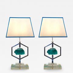  Fontana Arte FontanaArte Fontana Arte Mid Century Pair of Striking Table Lights Attributed to Max Ingrand - 3460015