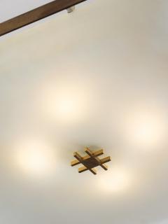  Fontana Arte FontanaArte Fontana Arte Pendant 220 in glass and brass Italy late 1940s - 4470577