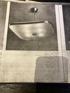  Fontana Arte FontanaArte Fontana Arte Pendant 220 in glass and brass Italy late 1940s - 4470598