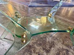  Fontana Arte FontanaArte Fontana Arte Sculptural Glass Coffee Table Italy 1970s - 4695673