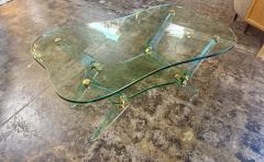  Fontana Arte FontanaArte Fontana Arte Sculptural Glass Coffee Table Italy 1970s - 4695675