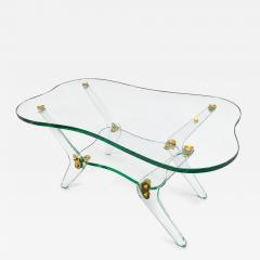  Fontana Arte FontanaArte Fontana Arte Sculptural Glass Coffee Table Italy 1970s - 4697954