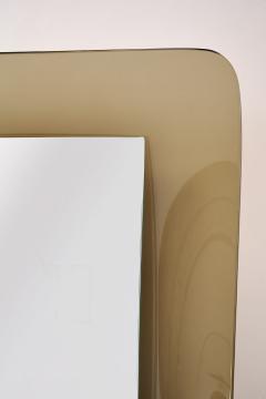  Fontana Arte FontanaArte Fontana Arte Slender Smoked Glass Mirror Italy 1960s - 4543647