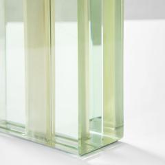  Fontana Arte FontanaArte Fontana Arte Soliflore Vase Mod 2393 in Crystal Nickeled Brass 50s - 3124705