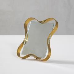  Fontana Arte FontanaArte Fontana Arte Table Mirror with Brass Frame 50s - 3555221