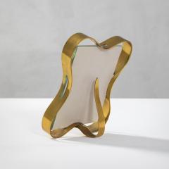  Fontana Arte FontanaArte Fontana Arte Table Mirror with Brass Frame 50s - 3555223