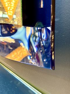  Fontana Arte FontanaArte Fontana Arte blue mirror with glass console Italy 1970 - 4264309