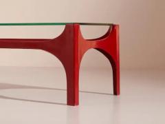 Fontana Arte FontanaArte Fontana Arte fiberglass and glass coffee table model 2542 Italy 1960s - 3548335