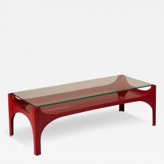 Fontana Arte FontanaArte Fontana Arte fiberglass and glass coffee table model 2542 Italy 1960s - 3573829