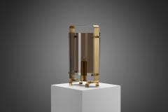  Fontana Arte FontanaArte Italian Curved Glass and Brass Table Lamp by Fontana Arte Attr Italy 1960s - 4080702