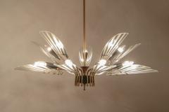  Fontana Arte FontanaArte Italian Mid Century Fifteen Ligths Chandelier Fontana Arte Style 1950 - 3449991